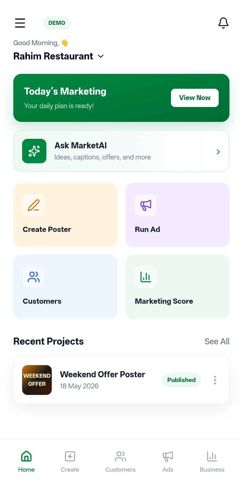 GROGENT dashboard